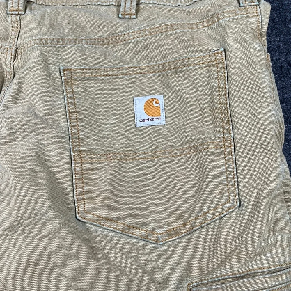 Carhartt Relaxed Straight Rigby Pants Mens 38x34 Brown Cotton Stretch Workwear